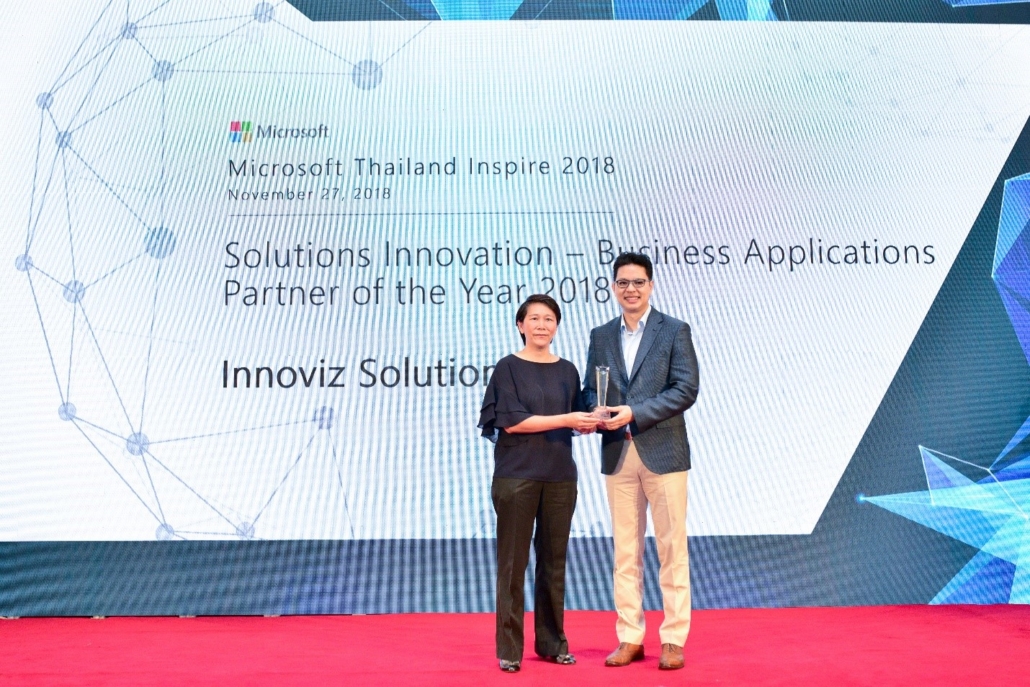Microsoft Thailand awarded Partner of the Year 2018 to Innoviz Solutions