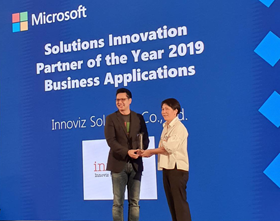 Microsoft Thailand awarded Partner of the Year 2019 to Innoviz Solutions