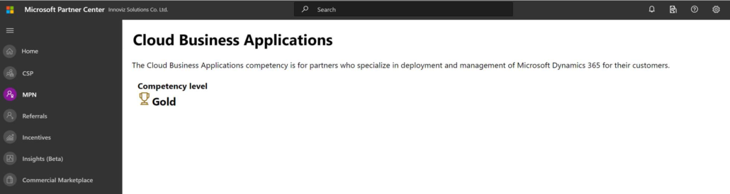 Gold Certified Partner for Cloud Business Applications