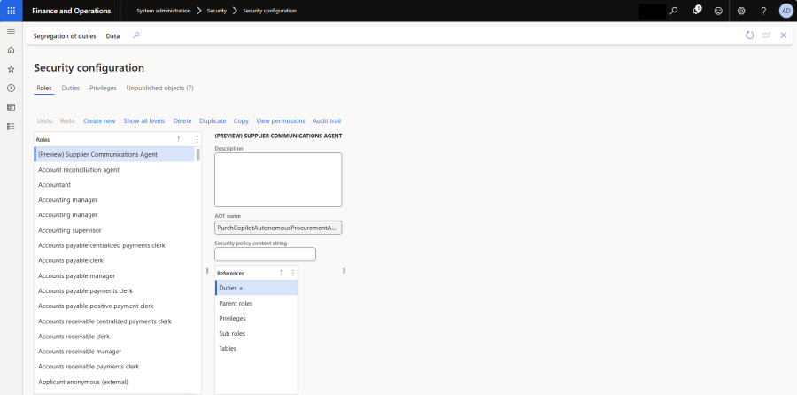 Security Configuration on D365